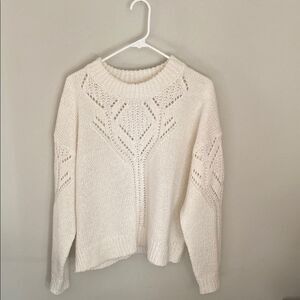 Old Navy Elegant Cream Knit Sweater Size Large. NWT